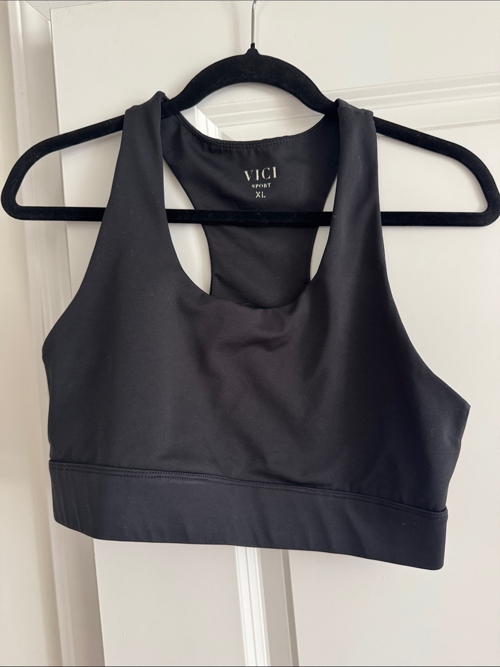 VICI Black Racerback Sports Bra with Wide Underband